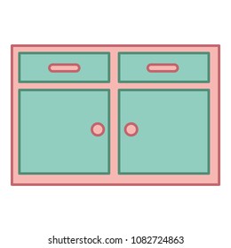 kitchen drawer isolated icon