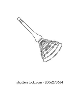Kitchen Egg Mixer Line Icon