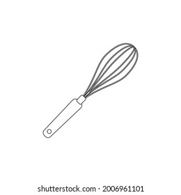 Icono de línea de mezclador de huevos de cocina