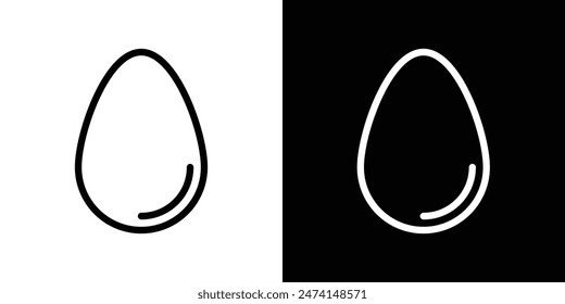 Kitchen Egg Varieties Icon Set. Boiled and Raw Eggshell Vector Symbol.
