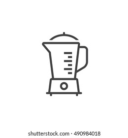 Kitchen Electric Blender line icon, outline vector sign, linear pictogram isolated on white. logo illustration