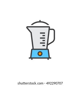 Kitchen Electric Blender line icon, filled outline vector sign, linear colorful pictogram isolated on white. logo illustration