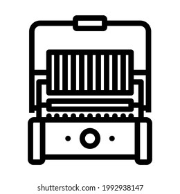 Kitchen Electric Grill Icon. Bold outline design with editable stroke width. Vector Illustration.