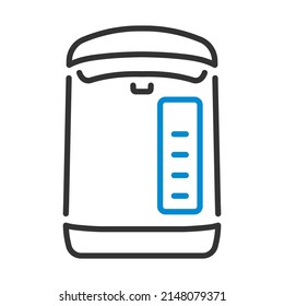 Kitchen Electric Kettle Icon. Editable Bold Outline With Color Fill Design. Vector Illustration.