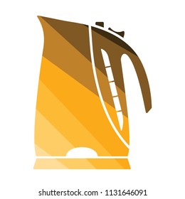 Kitchen electric kettle icon. Flat color design. Vector illustration.