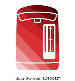 Kitchen electric kettle icon. Flat color design. Vector illustration.