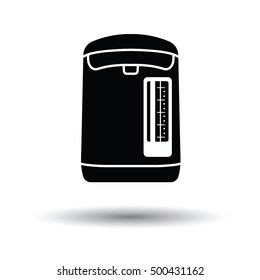 Kitchen electric kettle icon. White background with shadow design. Vector illustration.