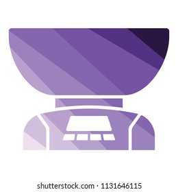 Kitchen electric scales icon. Flat color design. Vector illustration.