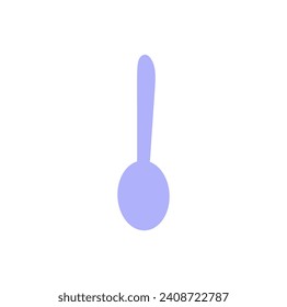 Kitchen element of colorful set. The artfully depicted spoon is a symbol of culinary creativity, making it a perfect choice for food-related projects. Vector illustration.