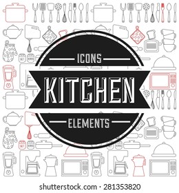 kitchen elements design, vector illustration eps10 graphic 