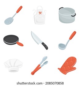 Kitchen Emoji Icon Illustration. Culinary Utensil Vector Symbol Emoticon Design Doodle Vector.