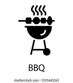 A kitchen equipment bottom look like half of circle burning inside characterizing barbeque 