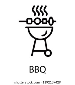 A kitchen equipment bottom look like half of circle burning inside characterizing barbeque 