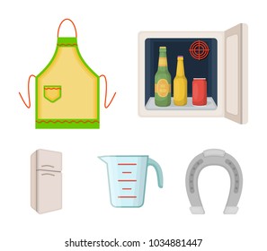 Kitchen equipment cartoon icons in set collection for design. Kitchen and accessories vector symbol stock web illustration.