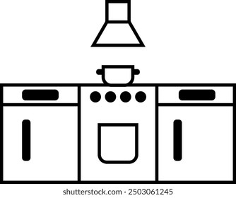 kitchen equipment icon black and white