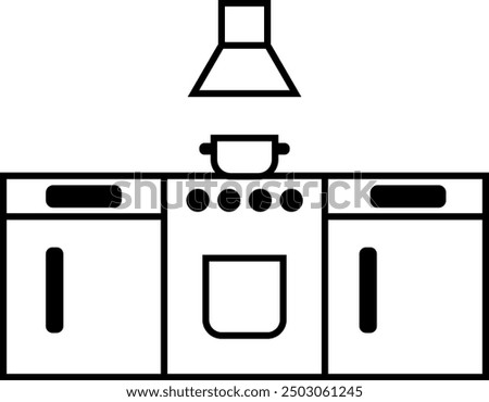 kitchen equipment icon black and white