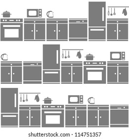kitchen equipment seamless pattern