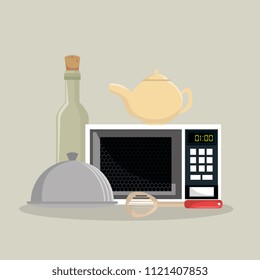 kitchen equipment set icons