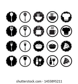 kitchen equipment and tools.Restaurant professional equipment line icons.