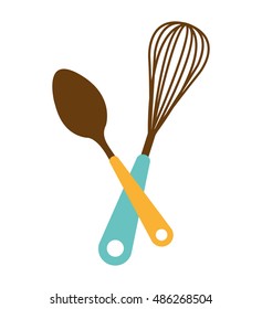 kitchen equipment utencils icon vector illustration design