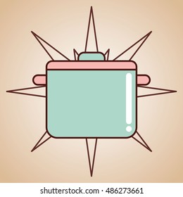 kitchen equipment utencils icon vector illustration design