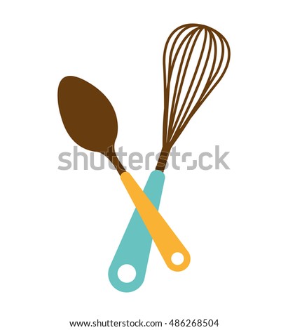 kitchen equipment utencils icon vector illustration design