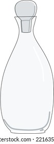 Botella de ilustración vectorial de equipo de cocina 