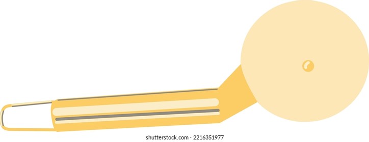 Equipo de cocina ilustración vectorial cortador de pizza 
