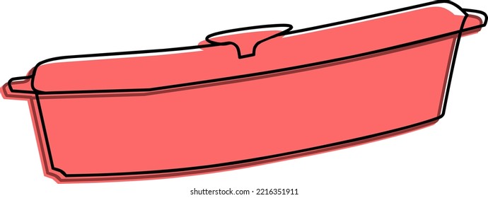 Kitchen equipment vector illustration pot