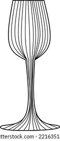 Kitchen equipment vector illustration vine glass 
