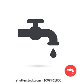 Kitchen faucet  iconvector icon