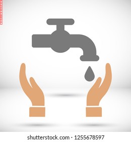 Kitchen faucet  iconvector icon