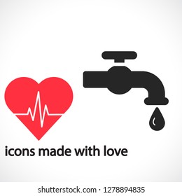 Kitchen faucet  iconvector icon