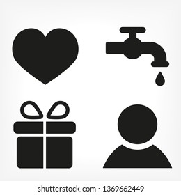 Kitchen faucet  iconvector icon