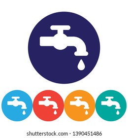 Kitchen faucet  iconvector icon , lorem ipsum Flat design