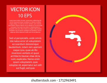 Kitchen faucet iconvector icon , lorem ipsum Flat design