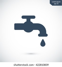kitchen faucet vector icon
