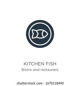 Kitchen fish icon vector. Trendy flat kitchen fish icon from bistro and restaurant collection isolated on white background. Vector illustration can be used for web and mobile graphic design, logo, 