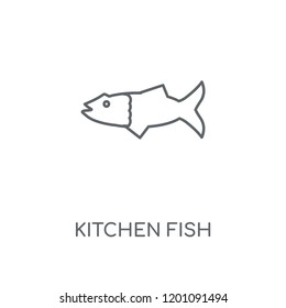 Kitchen Fish linear icon. Kitchen Fish concept stroke symbol design. Thin graphic elements vector illustration, outline pattern on a white background, eps 10.
