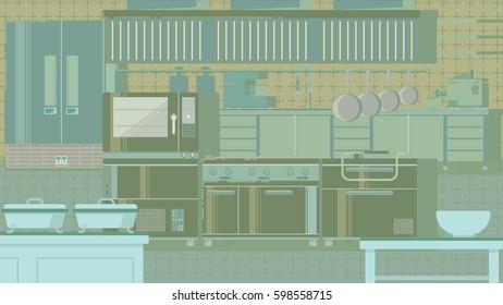 Kitchen flat illustration