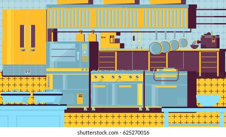 Kitchen flat illustration