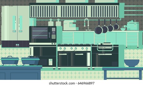 Kitchen flat illustration
