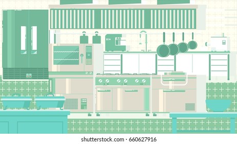 Kitchen flat illustration