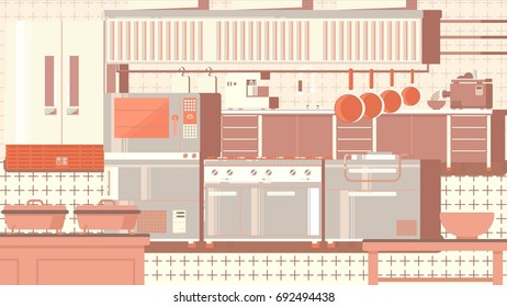 Kitchen flat illustration