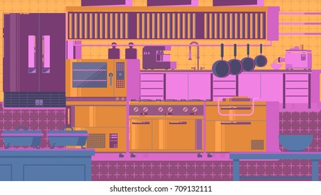 Kitchen flat illustration