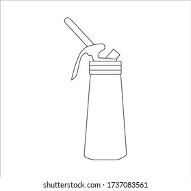 kitchen foam siphon. illustration for web and mobile design.