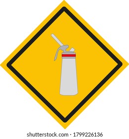kitchen foam siphon. illustration for web and mobile design.