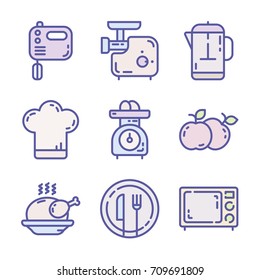 Kitchen & Food Icon Set 1.