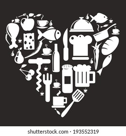 Kitchen and food icons 