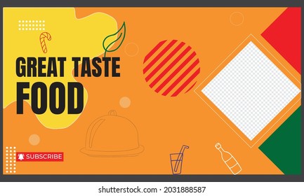 Kitchen Food Making Video Thumbnail Template  Video Design Thumbnail